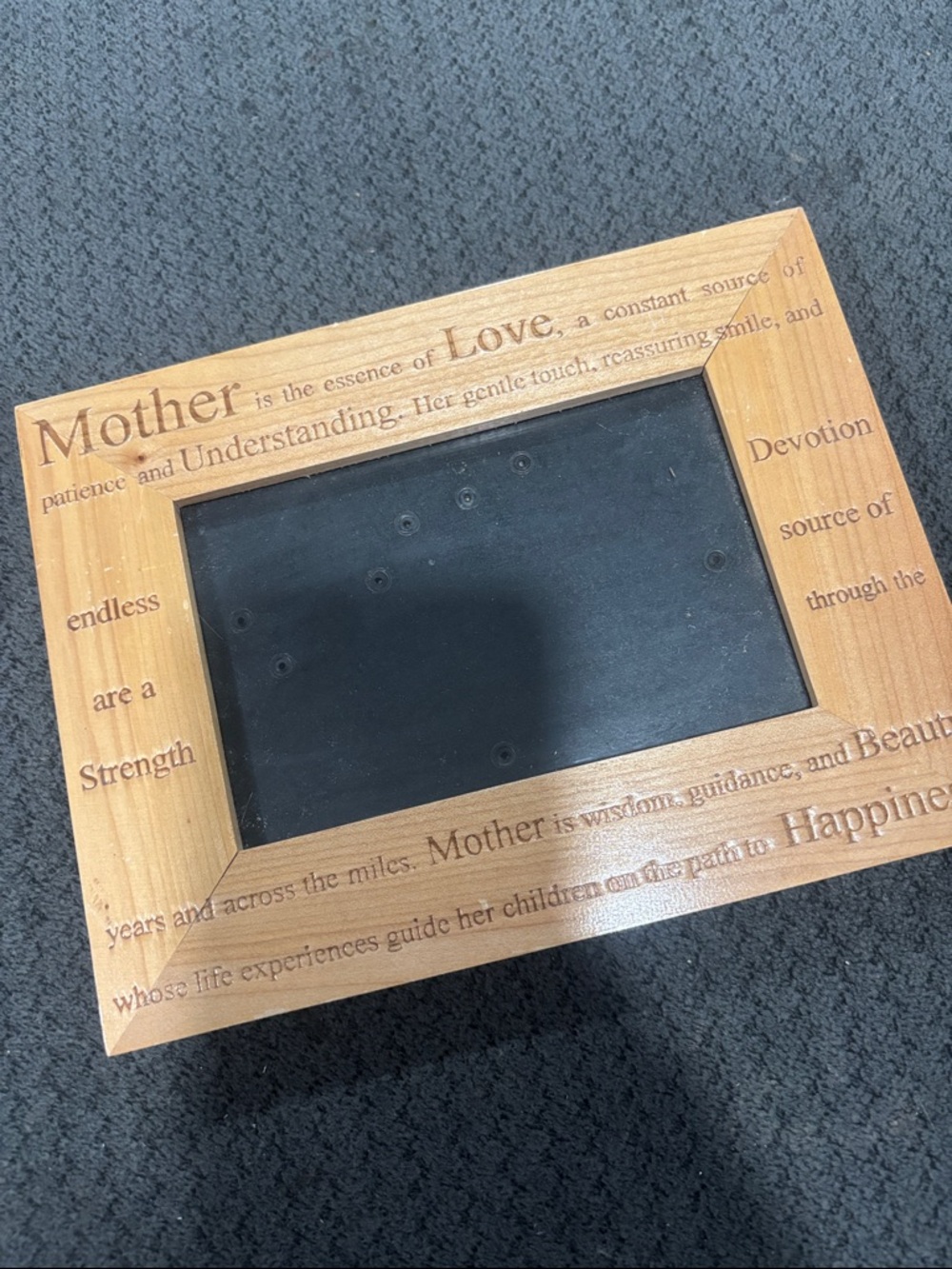 🟢10/$10 - “Mother" Wooden Picture Frame - Natural Wood Finish